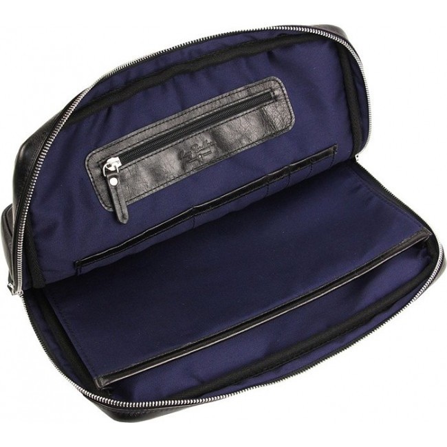 Мужская сумка Ray Button Cambridge Черный с синим подкладом - фото №4
