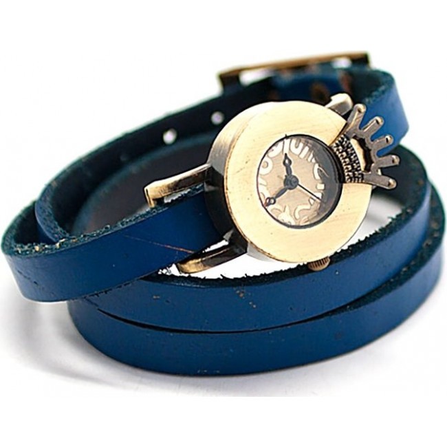 часы Kawaii Factory Часы на двойном ремешке "Queen" Синие - фото №3