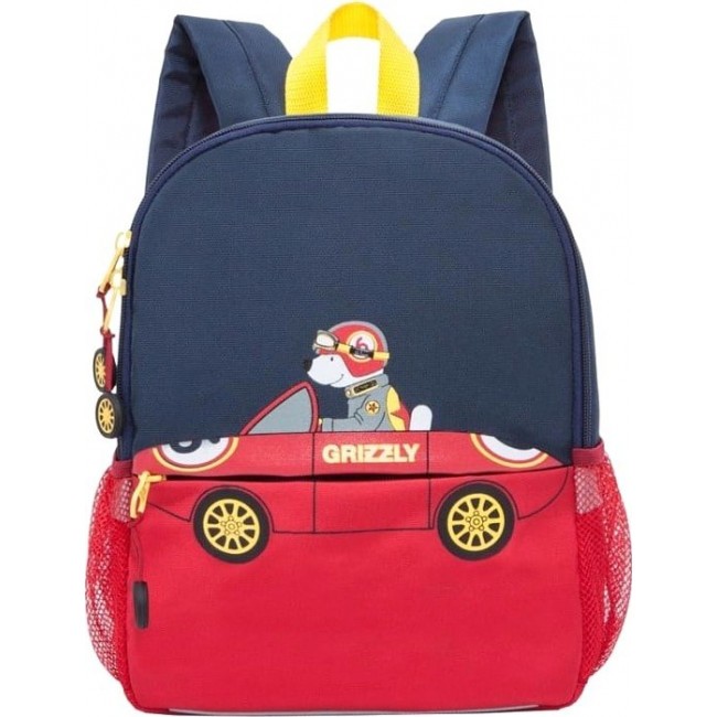 Рюкзак Grizzly RS-890-2 Машинка (синий и красный) - фото №1