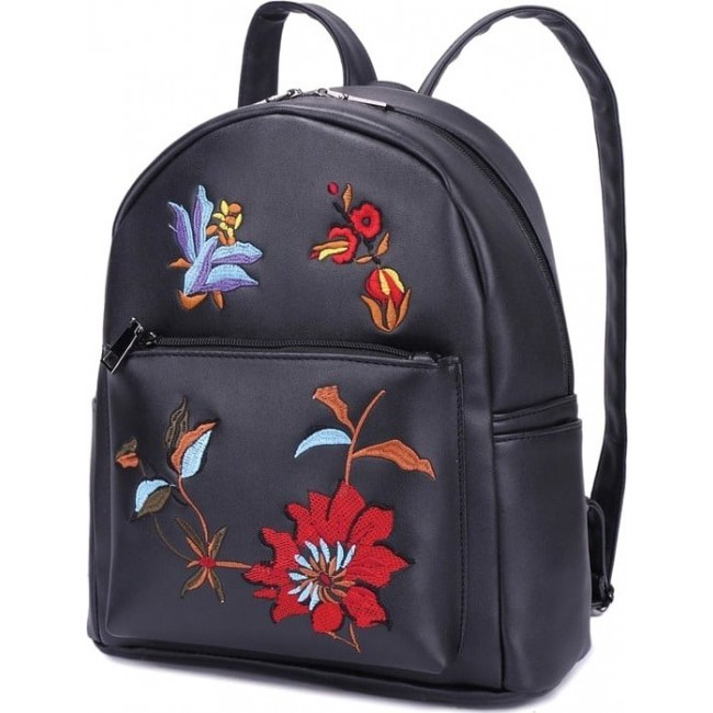 Рюкзак OrsOro DS-866 Черный (цветочки) - фото №2