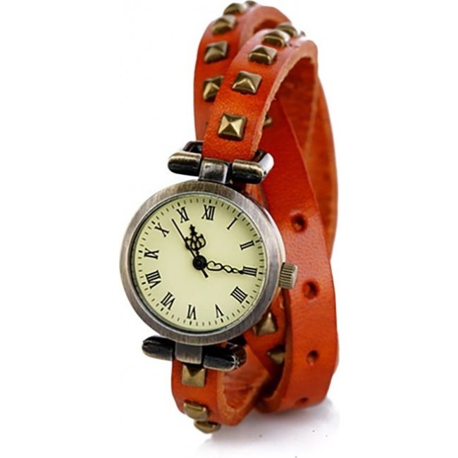 часы Kawaii Factory Часы на двойном ремешке "Ticker" Оранжевые - фото №1