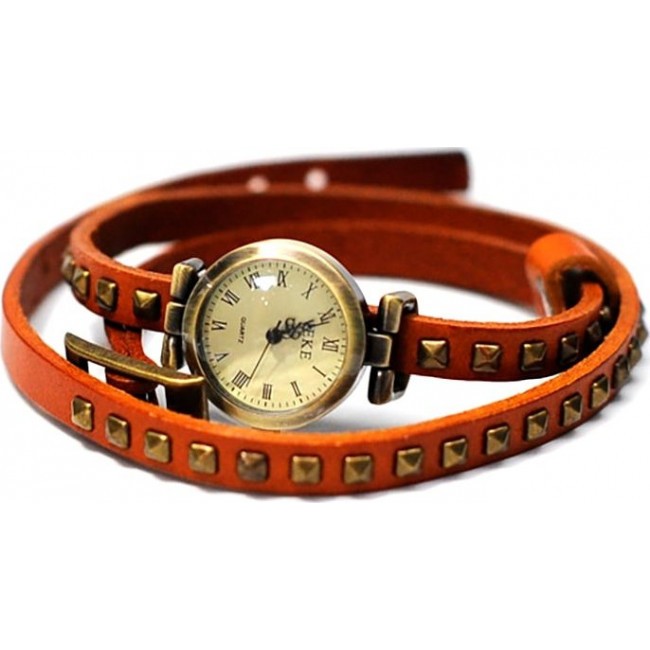 часы Kawaii Factory Часы на двойном ремешке "Ticker" Оранжевые - фото №2