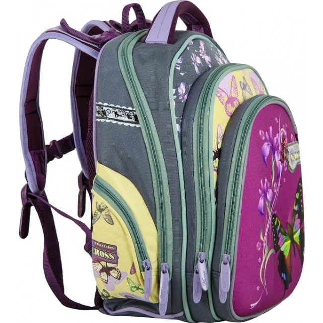 Формованный рюкзак с бабочками Across 203 Серый - фото №2