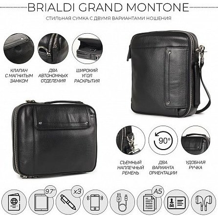 Сумка через плечо Brialdi Grand Montone Черный - фото №22