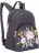 Рюкзак в горошек с розой Grizzly RL-859-2 Черный с цветами в горошек - фото №2