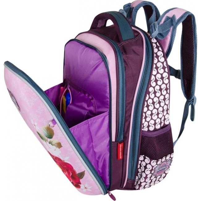 Формованный рюкзак для школы Across 192 Цветы на розовом - фото №4