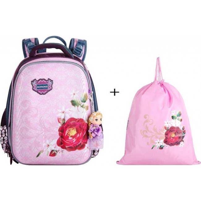 Формованный рюкзак для школы Across 192 Цветы на розовом - фото №6