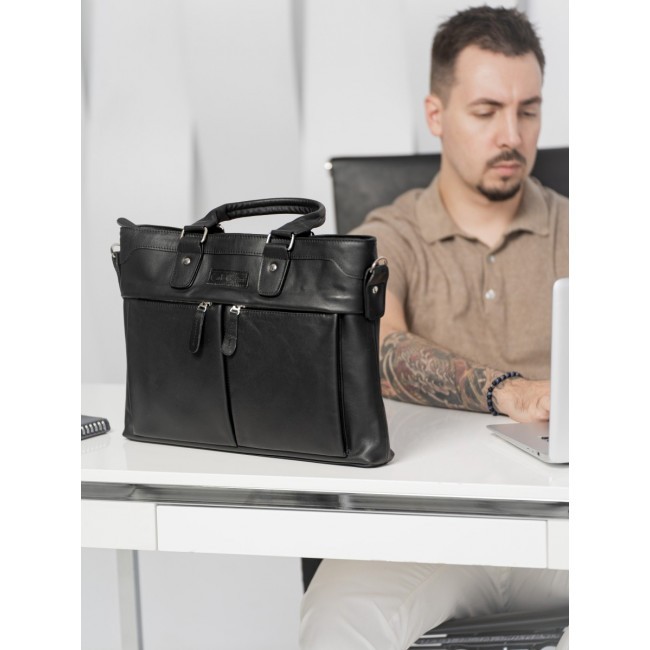 Мужская сумка Carlo Gattini Talponera 5019-01 Черный - фото №1