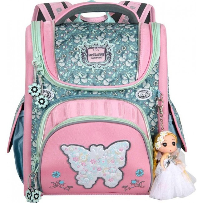 Рюкзак Across ACR18-195 Серо-розовая бабочка - фото №1