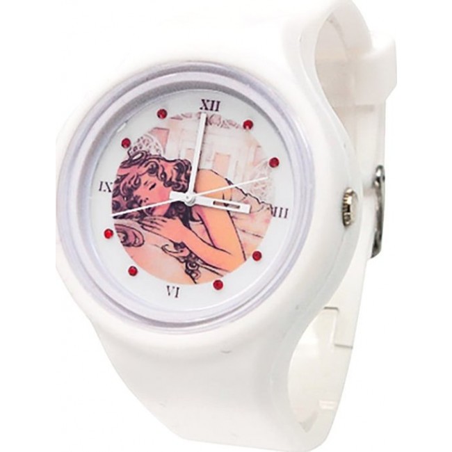 часы Kawaii Factory Часы силиконовые "Sleeping Girl" Белые - фото №1