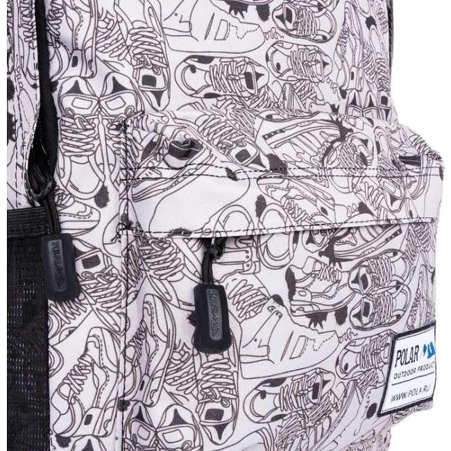 Рюкзак Polar 15008 Цветы (серый) - фото №5