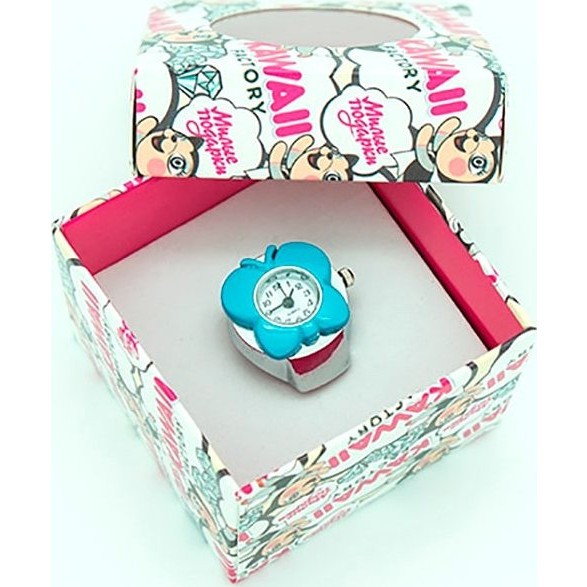 часы Kawaii Factory Часы-кольцо "Butterfly" Голубые - фото №4