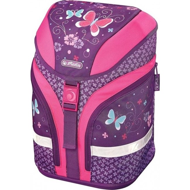 Школьный ранец с наполнением Herlitz Motion plus Фиолетовая бабочка - фото №3
