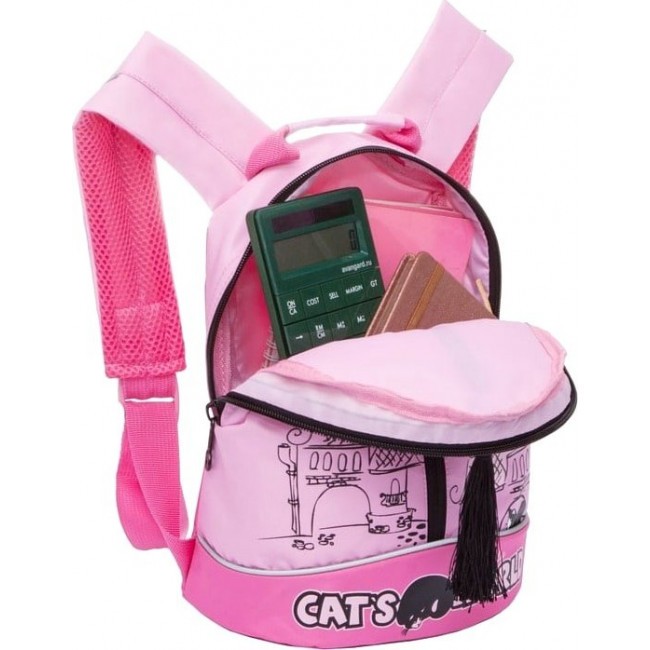Рюкзак для девочки с кошками Grizzly RS-759-1 Розовый - Фиолетовый - фото №4
