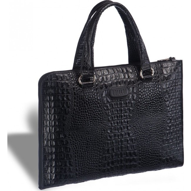 Женская сумка Brialdi Aisa Кроко Черный - фото №1