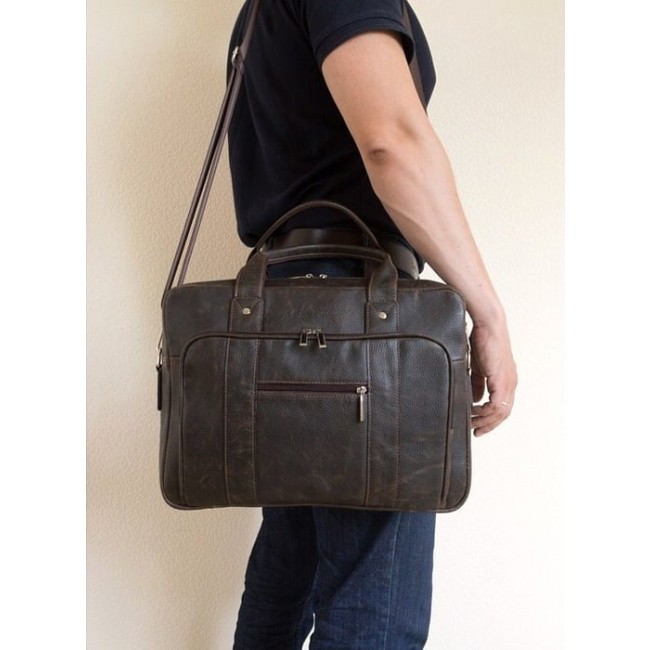 Мужская сумка Carlo Gattini Rivoli 1004-04 Темно-коричневый - фото №5