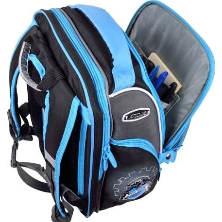 Черно-синий ранец для мальчика Across 190 Машина Скорость - фото №4