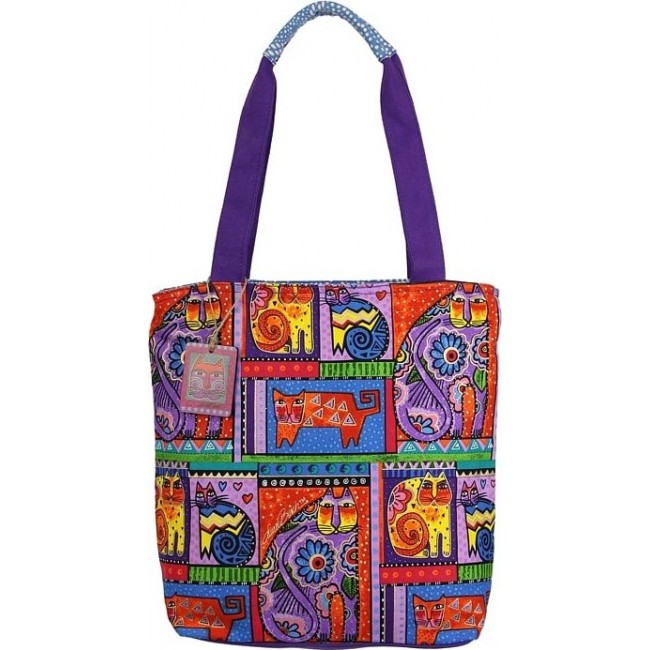 Женская сумка LAUREL BURCH 2434 FELINE COLLAGE Цветная - фото №1