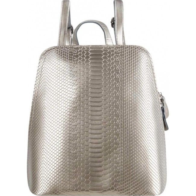 Деловой рюкзак из экокожи Monkking риз-511 Серебро - фото №1