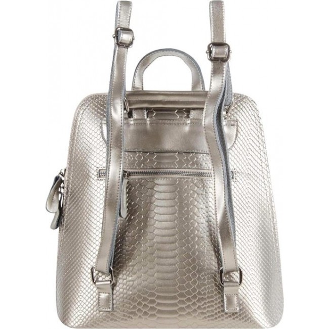 Деловой рюкзак из экокожи Monkking риз-511 Серебро - фото №3