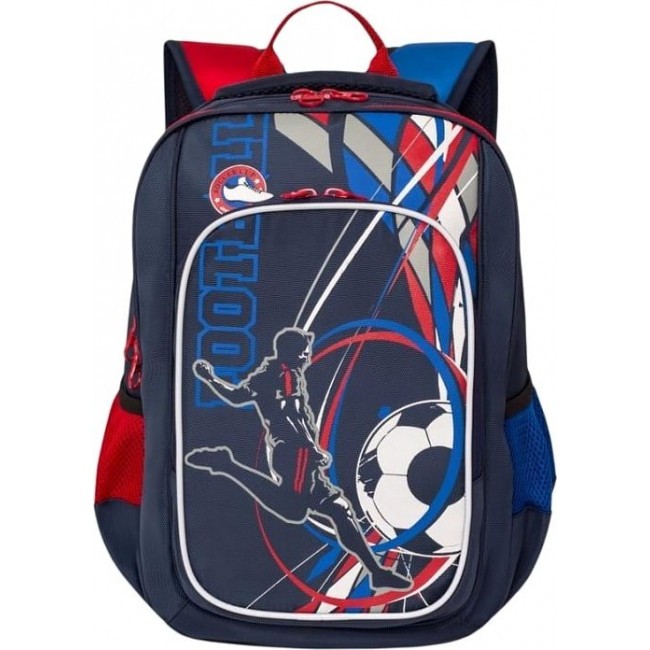 Школьный рюкзак Grizzly RB-861-2 Футбол синий - фото №1