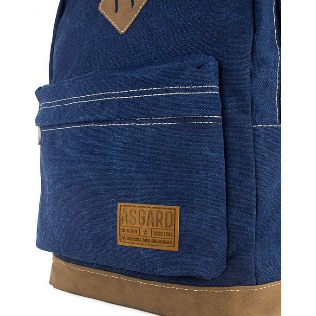 Рюкзак из брезента мужской Asgard P-5455 Синий темный - фото №4