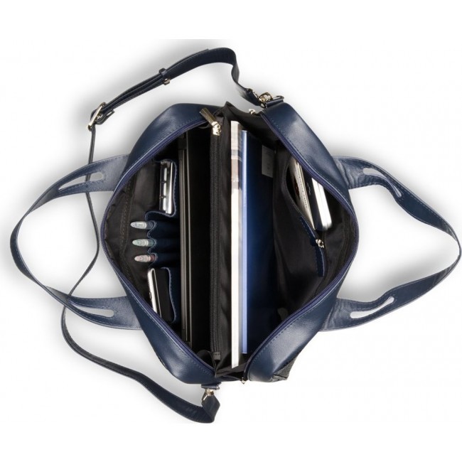 Женская сумка Brialdi Elche Кроко Темно-синий - фото №6