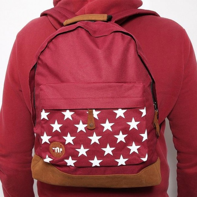 Рюкзак Mi-Pac Backpack Stars Burgundy - фото №2