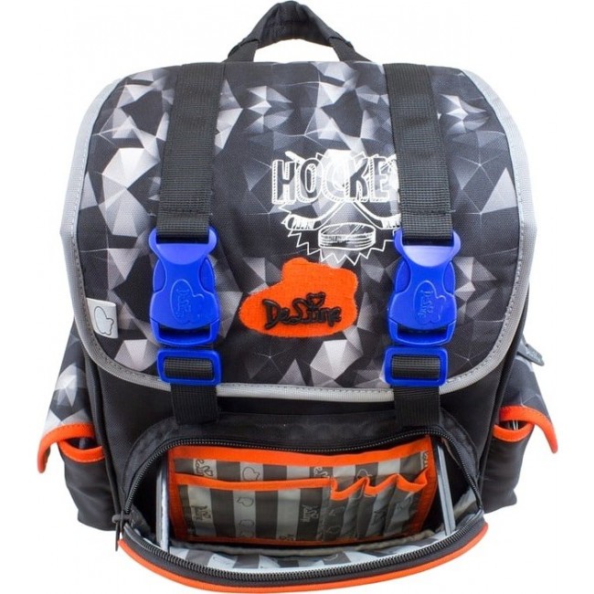 Ранец для мальчика облегченный DeLune 52-12 Черно-синий - фото №2