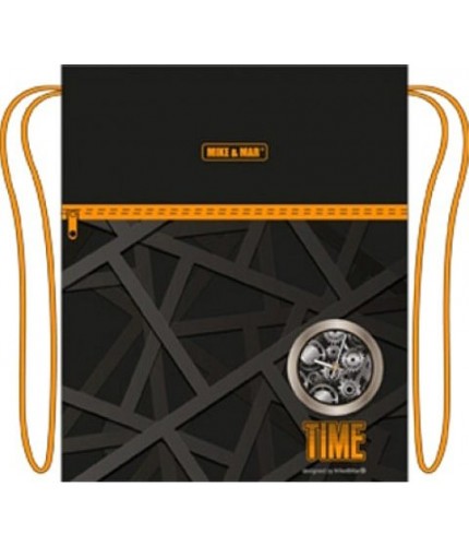Мешок для обуви Mike&Mar Shoes Bag Время Черно-Оранжевый- фото №1