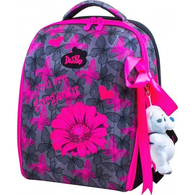 Школьный рюкзак для девочки DeLune 7 Цветок и бабочки - фото №1