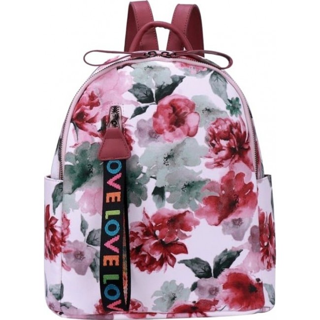 Рюкзак OrsOro DS-877 Цветы (розовый и белый) - фото №1