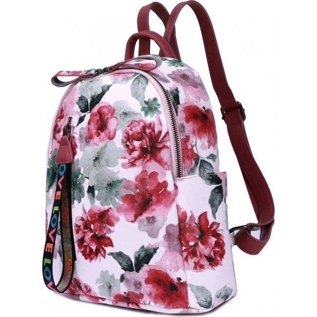 Рюкзак OrsOro DS-877 Цветы (розовый и белый) - фото №2