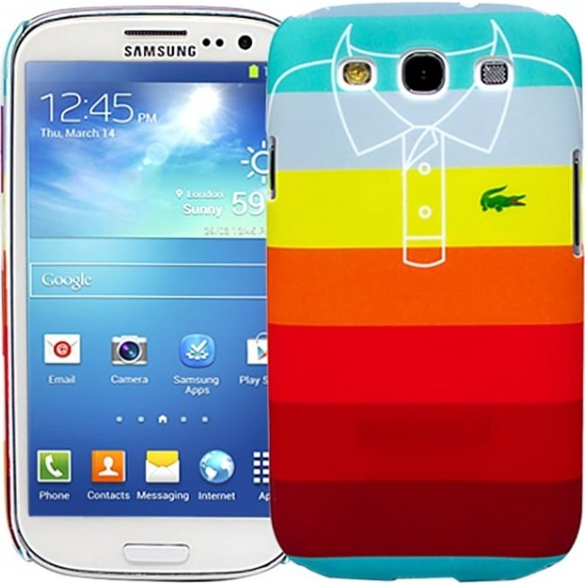 Чехол для Samsung Kawaii Factory Чехол для Samsung Galaxy S3 серия "Sports shirt" Rainbow stripes - фото №1