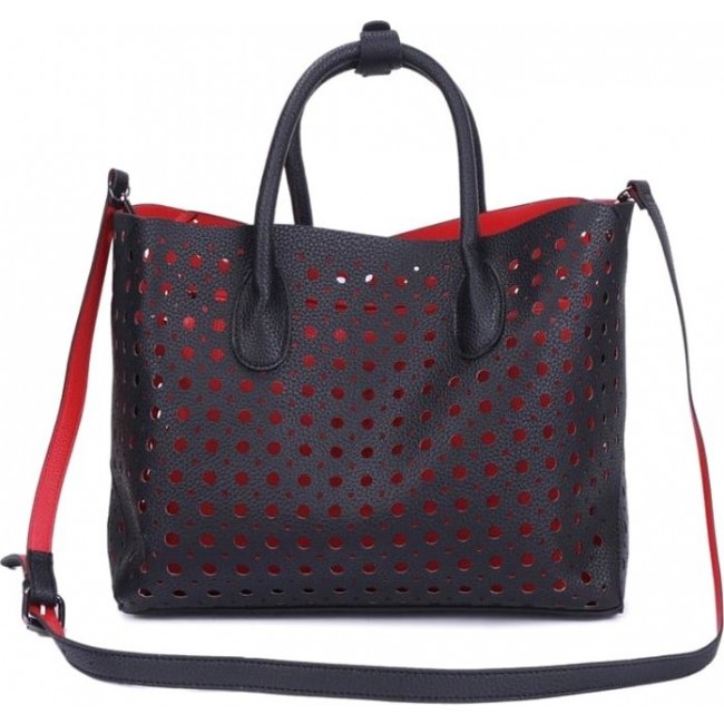 Женская сумка OrsOro DS-805 Черный, Красный - фото №1