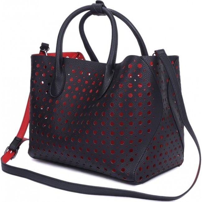 Женская сумка OrsOro DS-805 Черный, Красный - фото №2