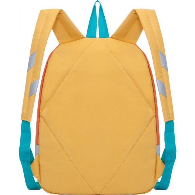 Рюкзак школьный Grizzly RS-897-2 Желтый с кошачьими мордами - фото №3