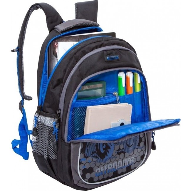 Рюкзак Grizzly RB-860-4 Внедорожник Черный с синим - фото №4