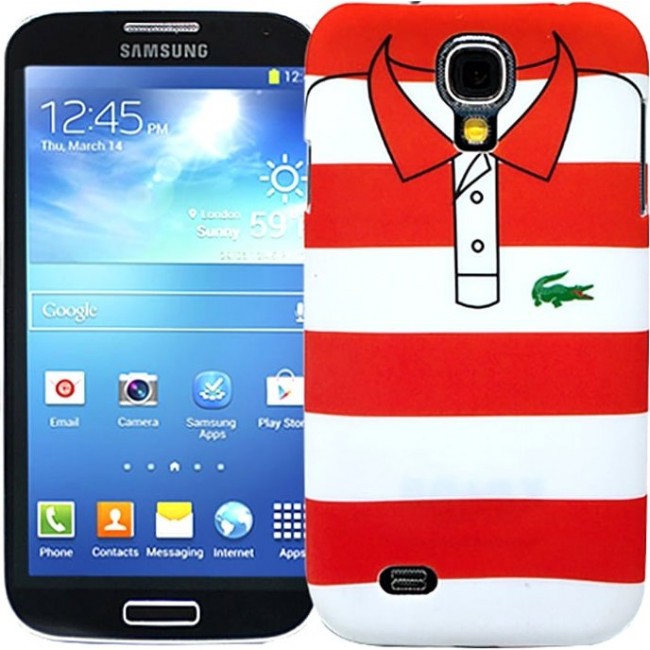 Чехол для Samsung Kawaii Factory Чехол для Samsung Galaxy S4 серия "Sports shirt" Red and white stripes - фото №1