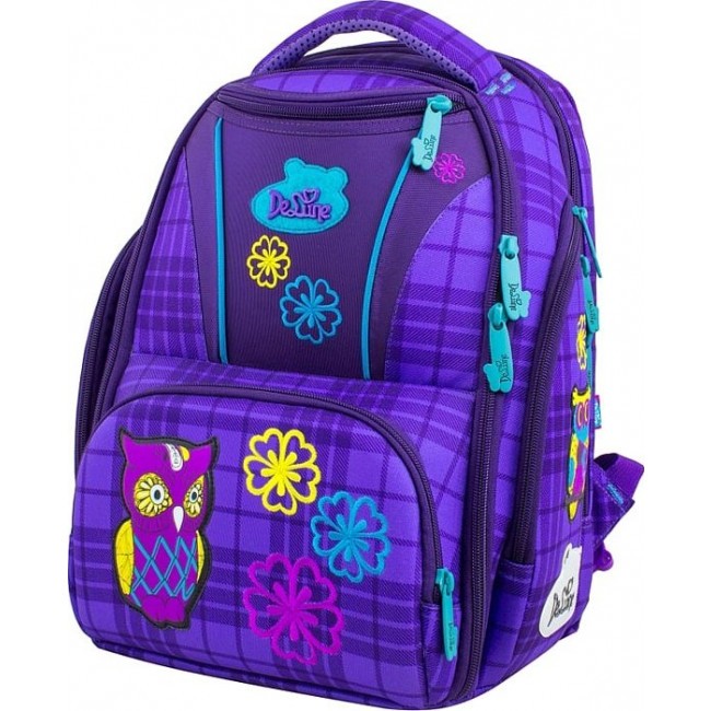 Школьный ранец для девочки DeLune 8 Сова фиолетовый - фото №1