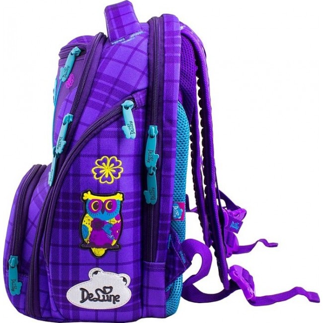 Школьный ранец для девочки DeLune 8 Сова фиолетовый - фото №4