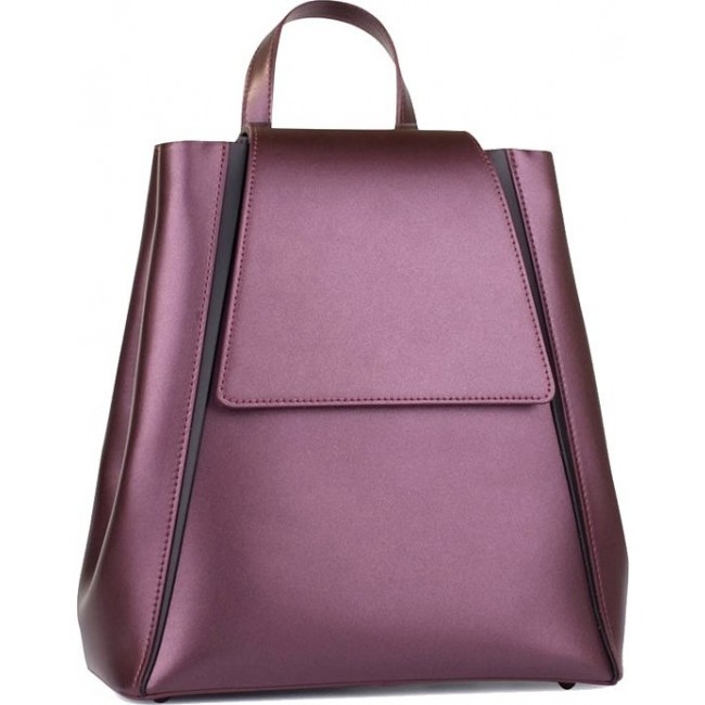 Модный женский рюкзак Ula Leather Country R9-004 Бордовый металлик - фото №2
