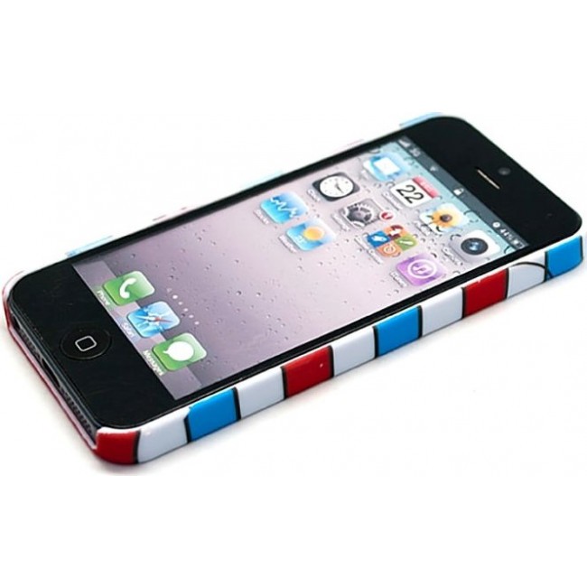 Чехол для iphone Kawaii Factory Чехол для iPhone 5/5s серия "Sports shirt" Red and white stripes - фото №2