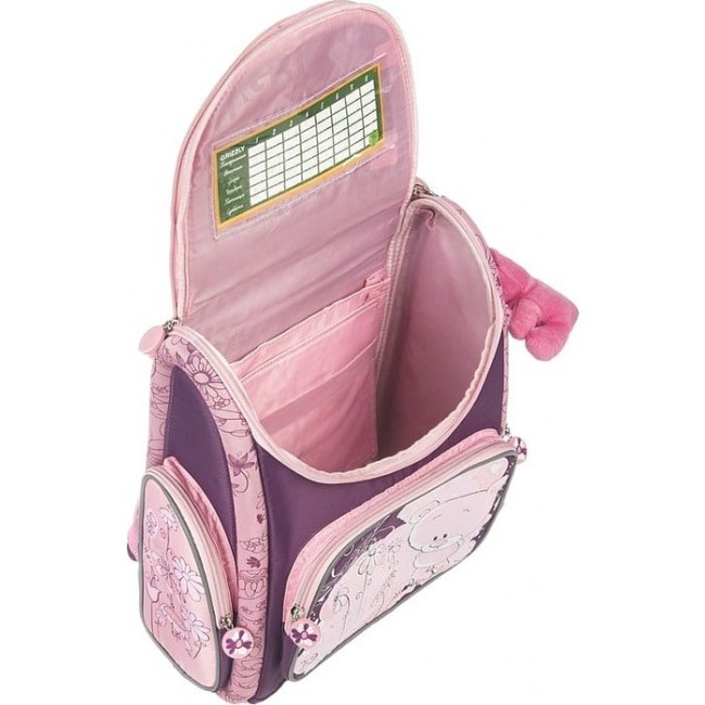 Ранец для девочки Grizzly RA-771-11 Мишка Фиолетовый - Розовый - фото №3