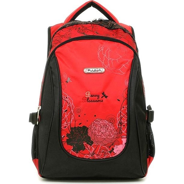 Рюкзак Pulsar HC8220 Цветы черный с красным - фото №1