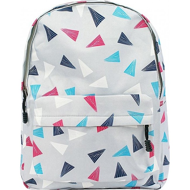 Молодежный рюкзак Kawaii Factory Треугольники Серый - фото №1