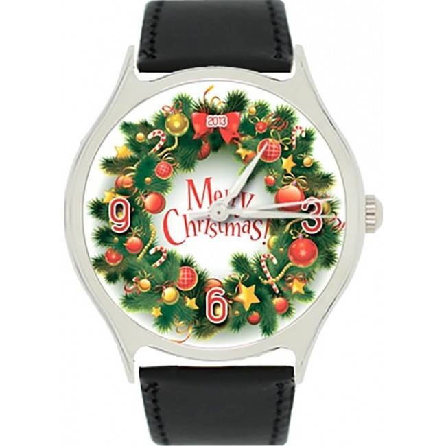 часы Kawaii Factory Часы "Merry Christmas" Белые - фото №1