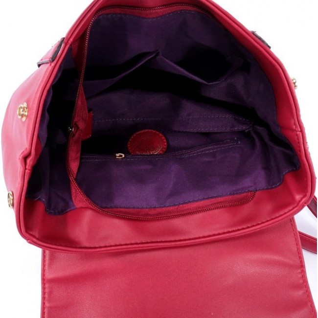 Милый женский рюкзак OrsOro D-185 Красный - фото №4