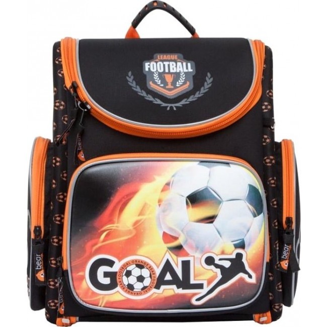 Школьный ранец Orange Bear S-17 Футбол (черный) - фото №1