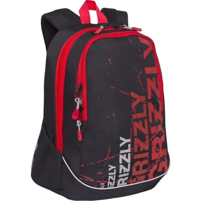 Рюкзак Grizzly RU-721-1 Черный - Красный - фото №2